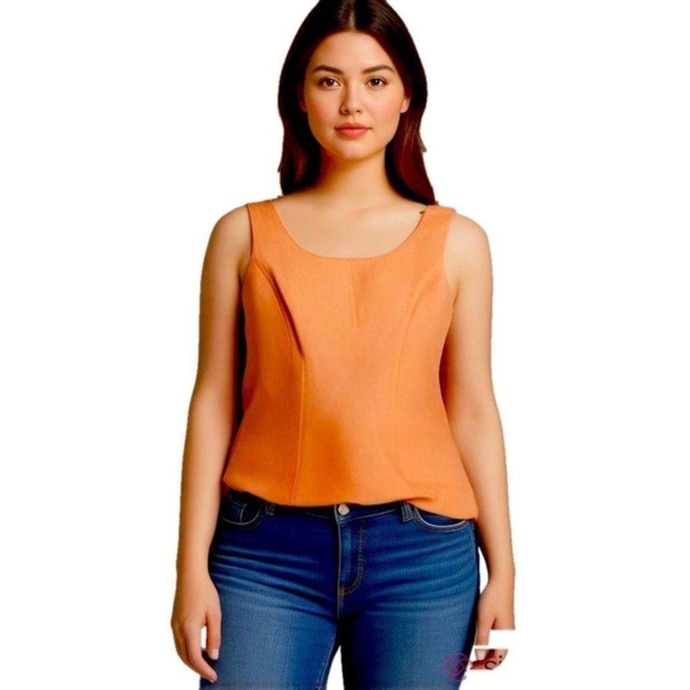 Tahari Arthur S Levine Linen Blend Tank Top Petite 16